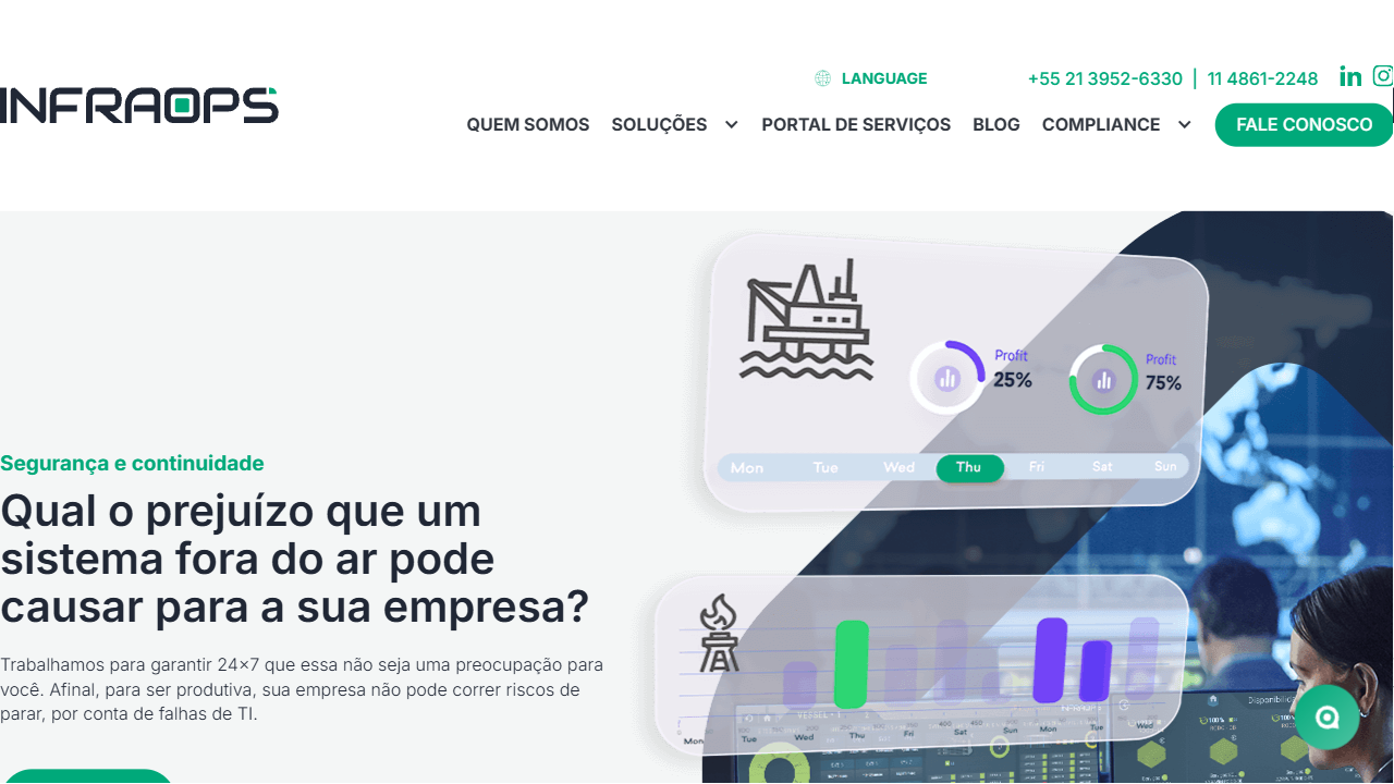 Infra e Operação de TI LTDA website screenshot