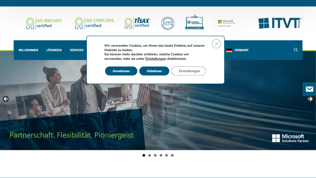 IT Vision Technology GmbH (ITVT GmbH) website screenshot