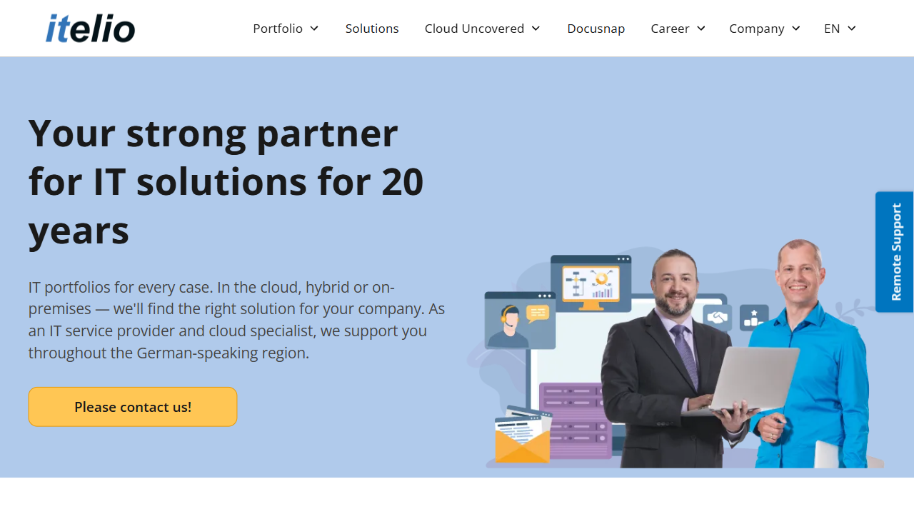 Itelio GmbH website screenshot