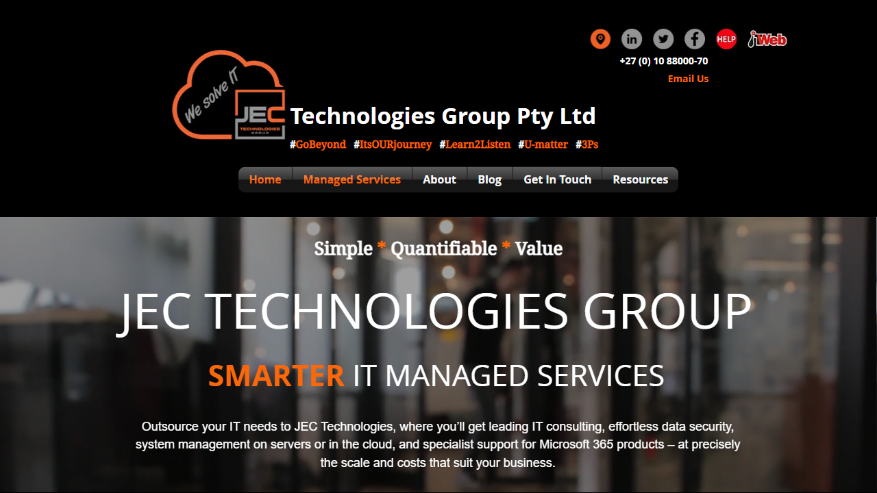 JEC Technologies Group Pty Ltd website screenshot