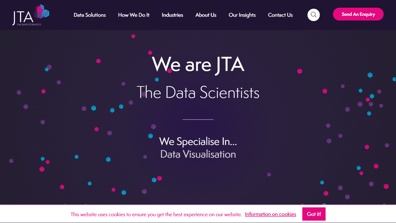 JTA The Data Scientists website screenshot