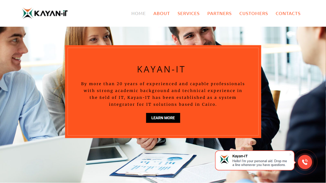 Kayan For Information Technology website screenshot