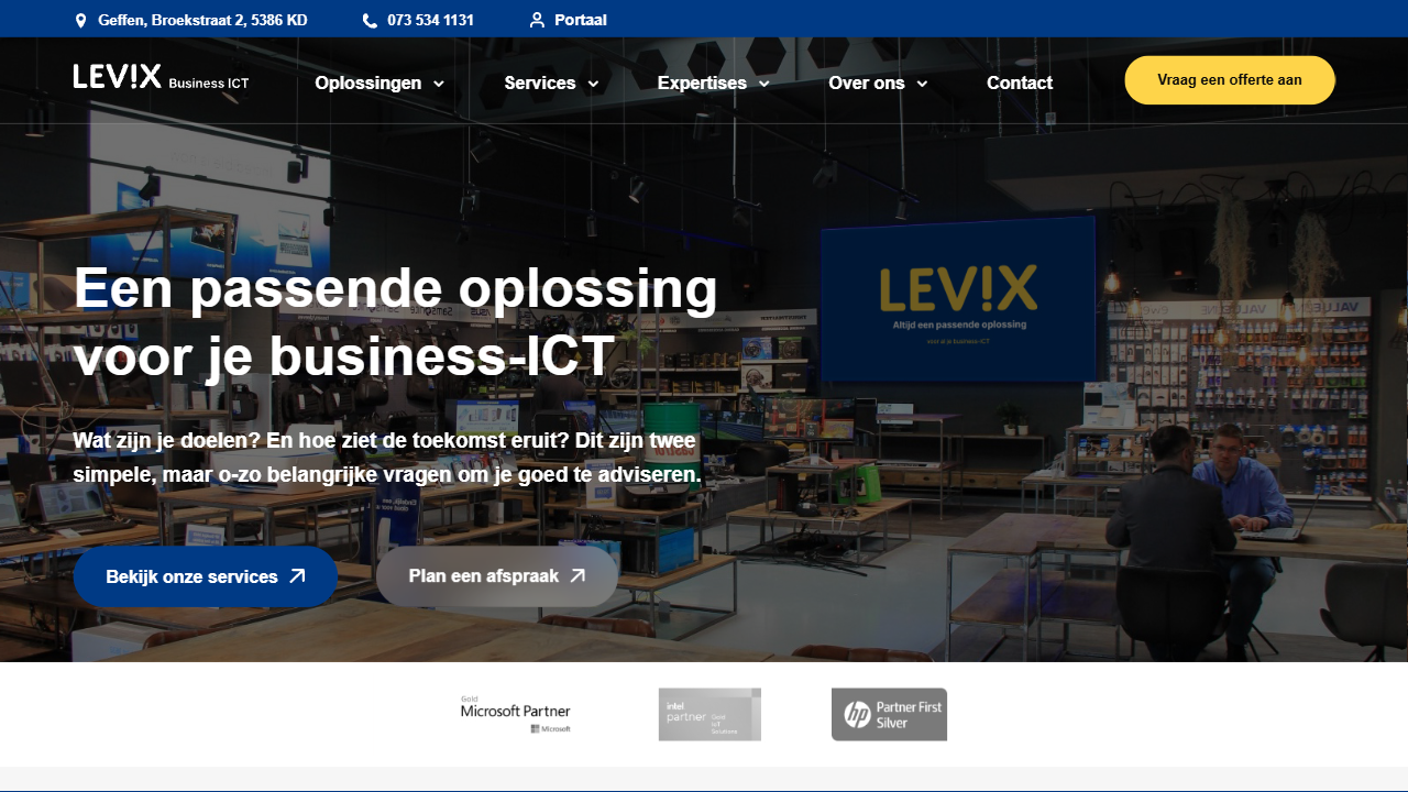 Levix Automatisering BV website screenshot