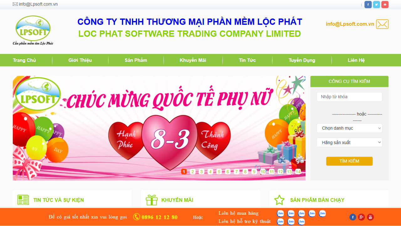 LOC PHAT SOFTWARE TRADING COMPANY LIMITED website screenshot