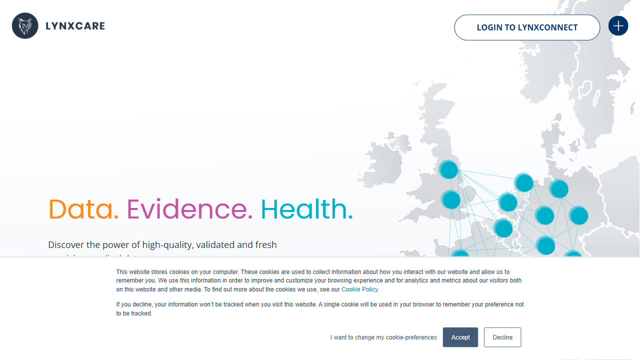 LynxCare Clinical Informatics website screenshot