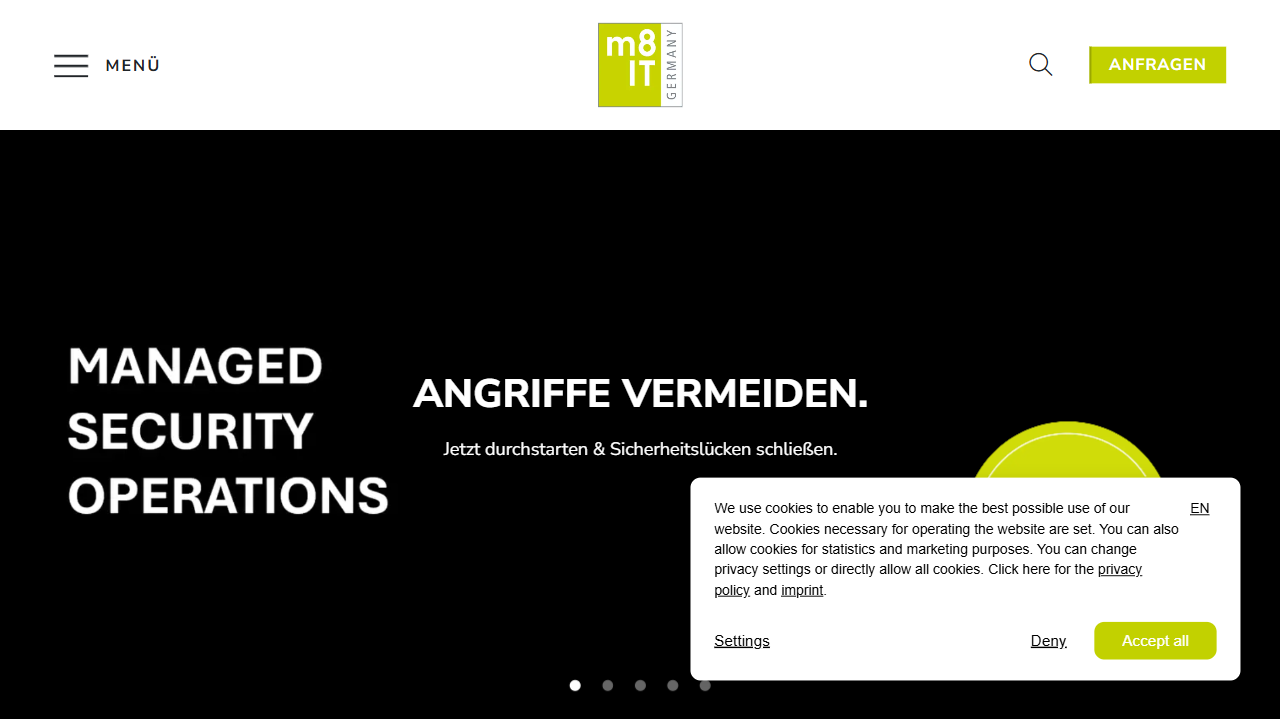 m8IT GmbH & Co.KG website screenshot