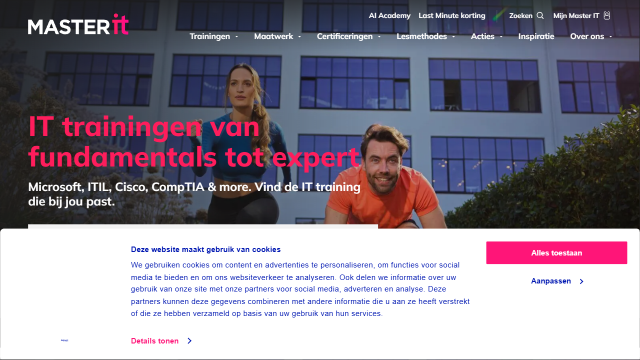 Master it Training Eindhoven website screenshot