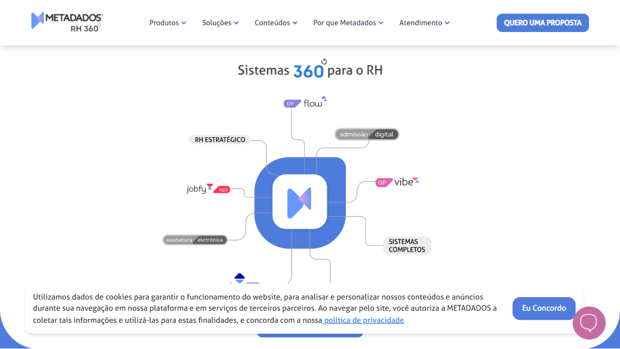 Metadados Assessoria e Sistemas website screenshot