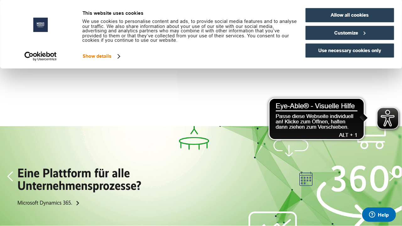 MODUS Consult GmbH website screenshot