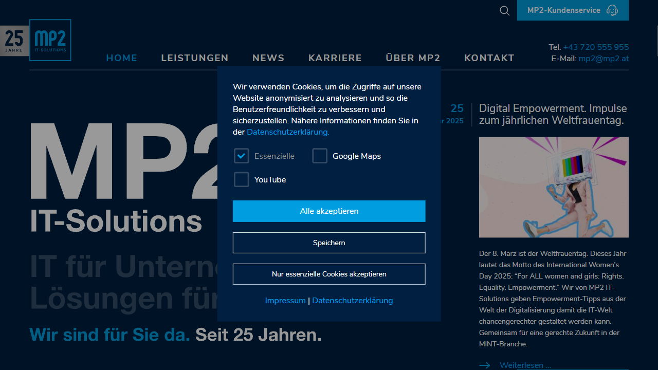 MP2 IT-Solutions GmbH website screenshot