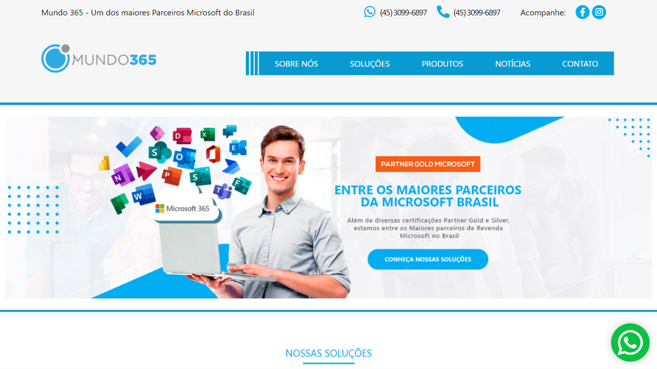 MUNDO 365 SERVIÇOS ESPECIALIZADOS EM TI LTDA website screenshot