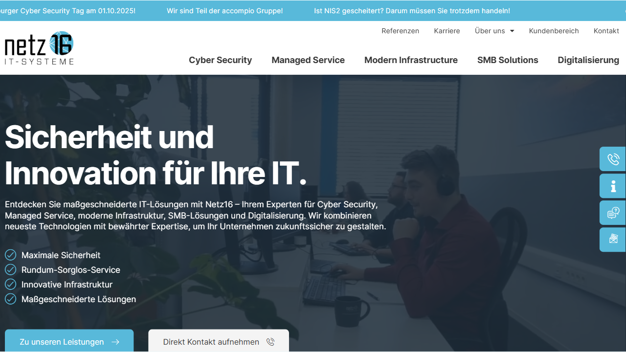 Netz16 GmbH website screenshot