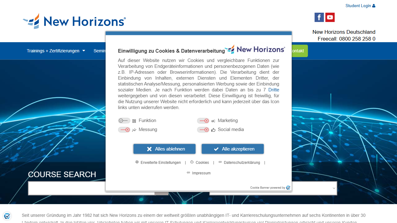 New Horizons Hamburg website screenshot