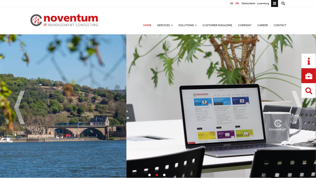 noventum consulting GmbH website screenshot