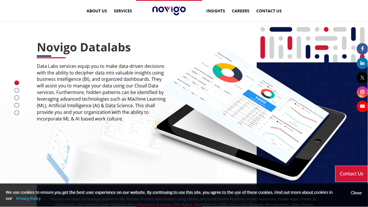 Novigo Solutions Pvt. Ltd. website screenshot