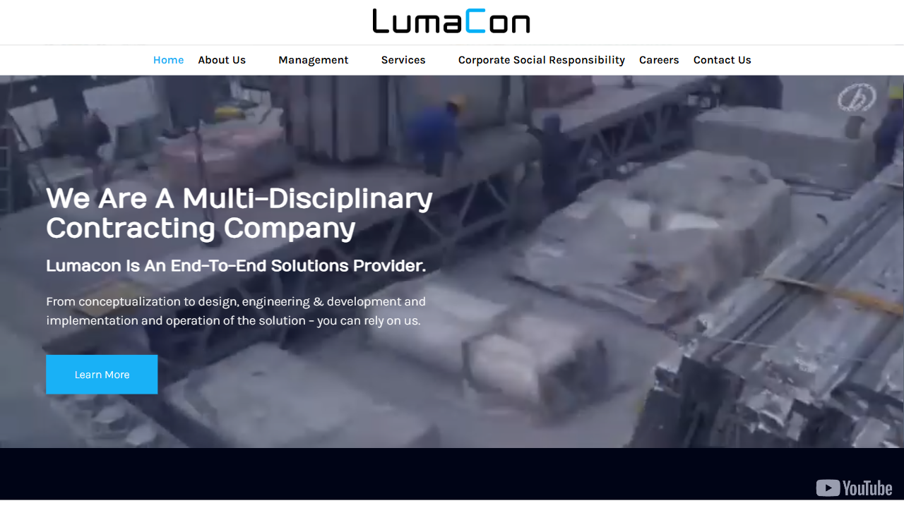 NZWALO INVESTMENTS (PTY) LTD Trading as LUMACON website screenshot