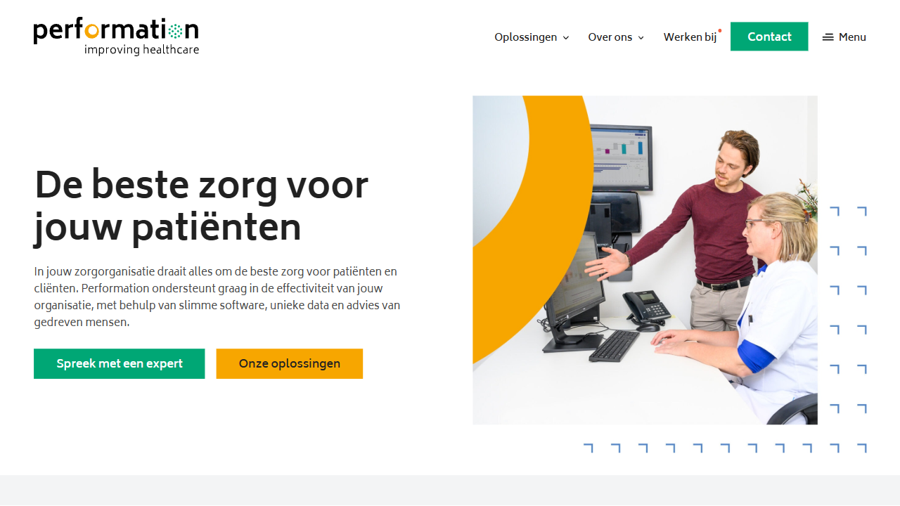 Performation Healthcare Intelligence BV website screenshot