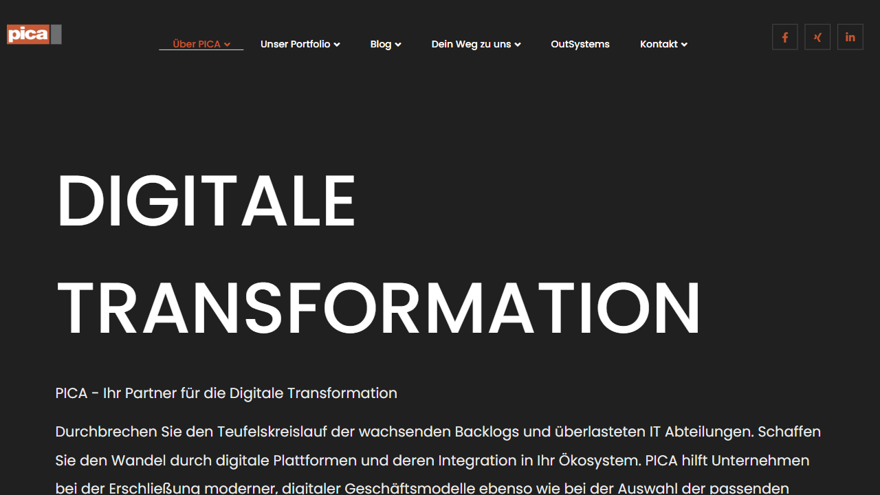 PICA GmbH website screenshot