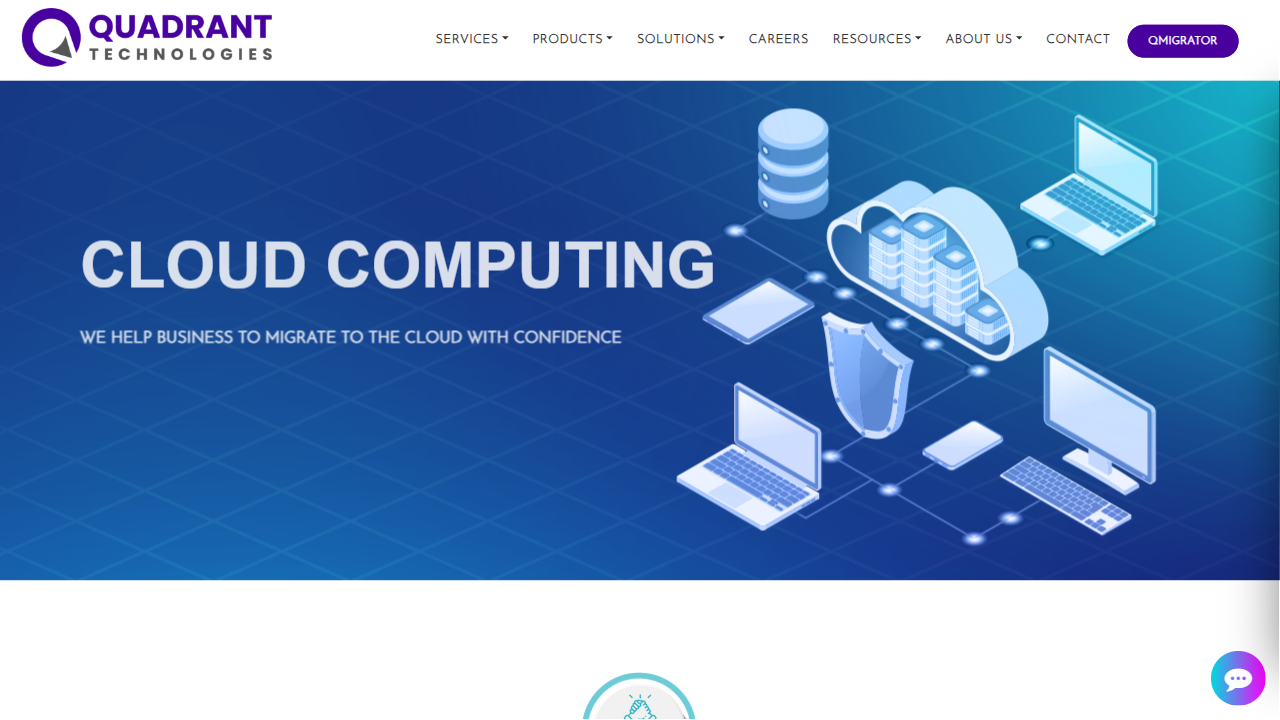 Quadrant Technologies website screenshot