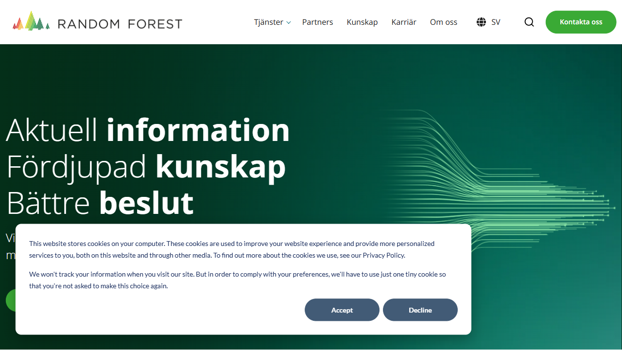 Random Forest AB Stockholm website screenshot