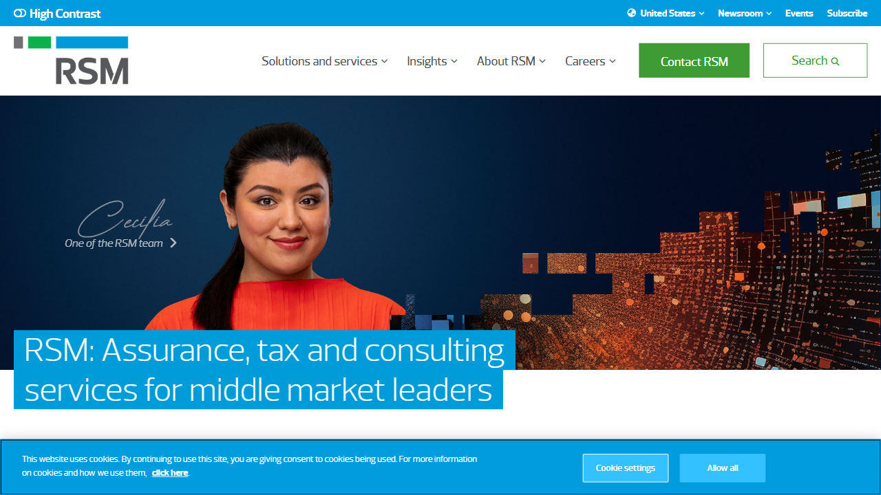 RSM US LLP website screenshot