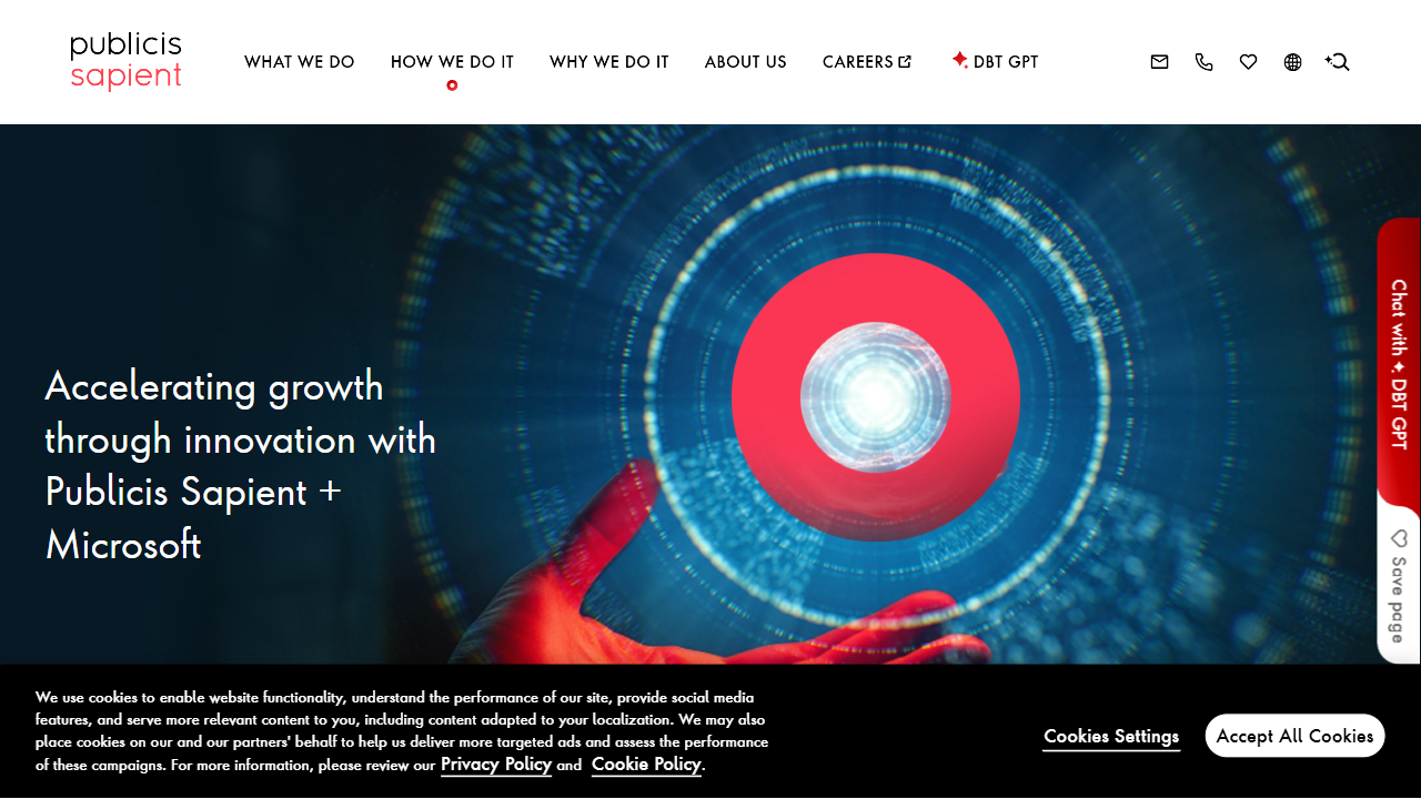 Sapient Corporation website screenshot