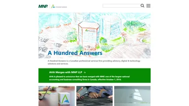 A Hundred Answers Inc. website screenshot