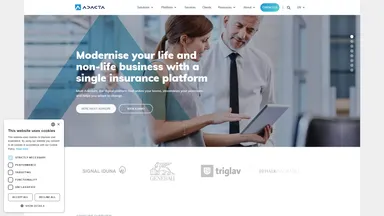 Adacta d.o.o. (SI) website screenshot