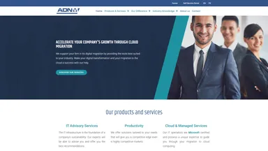 ADNM Solution website screenshot