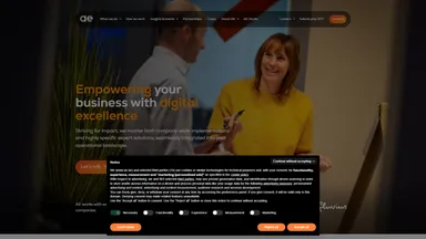 AE nv/sa website screenshot