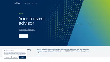 Alithya Soluitons Canada, Inc. website screenshot