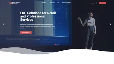Alpha Variance Solutions website screenshot