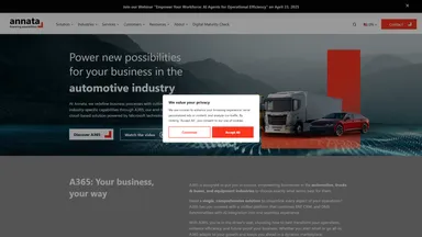 Annata website screenshot
