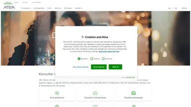 ATEA SWEDEN AB website screenshot