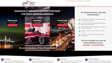 Business System Solutions (BSS) website screenshot