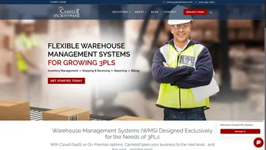Camelot 3PL Software website screenshot