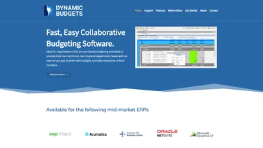 Dynamic Budgets LLC website screenshot