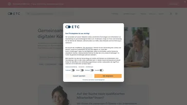 ETC - Enterprise Training Center Gmbh website screenshot