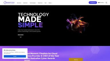 ExigoTech website screenshot
