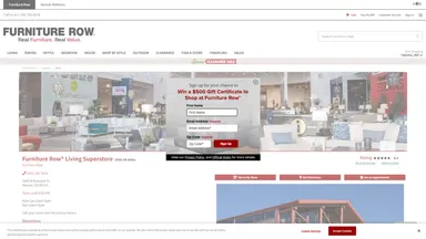 Furniture Row website screenshot