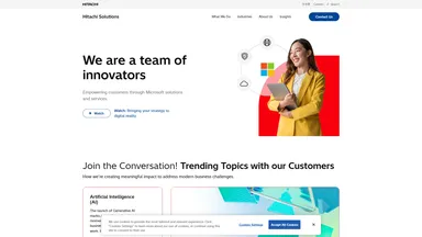 Hitachi Solutions America, Ltd. website screenshot