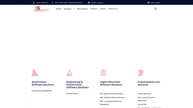 ISS (International Software Solutions) website screenshot