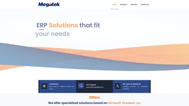 Megatek website screenshot