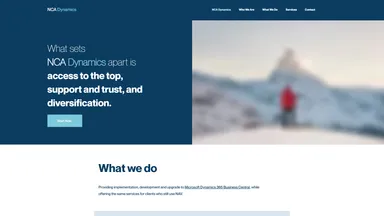 NCA Dynamics LLC website screenshot