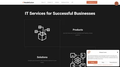 Nodefusion d.o.o. website screenshot