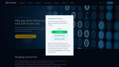 NTT DATA Business Solutions AG website screenshot