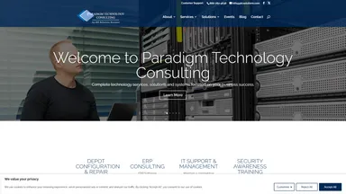 Paradigm Technology Consulting (ISS Solutions, Inc website screenshot