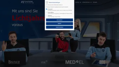 PZ Systeme GmbH & Co. KG website screenshot
