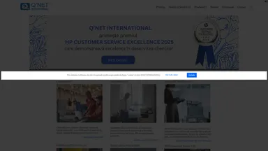 Q'NET International website screenshot