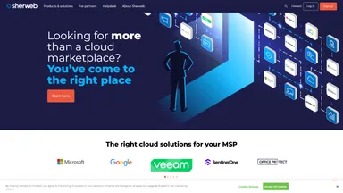 Sherweb website screenshot